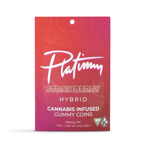 Strawberry Hybrid Gummy Coins 10-pack