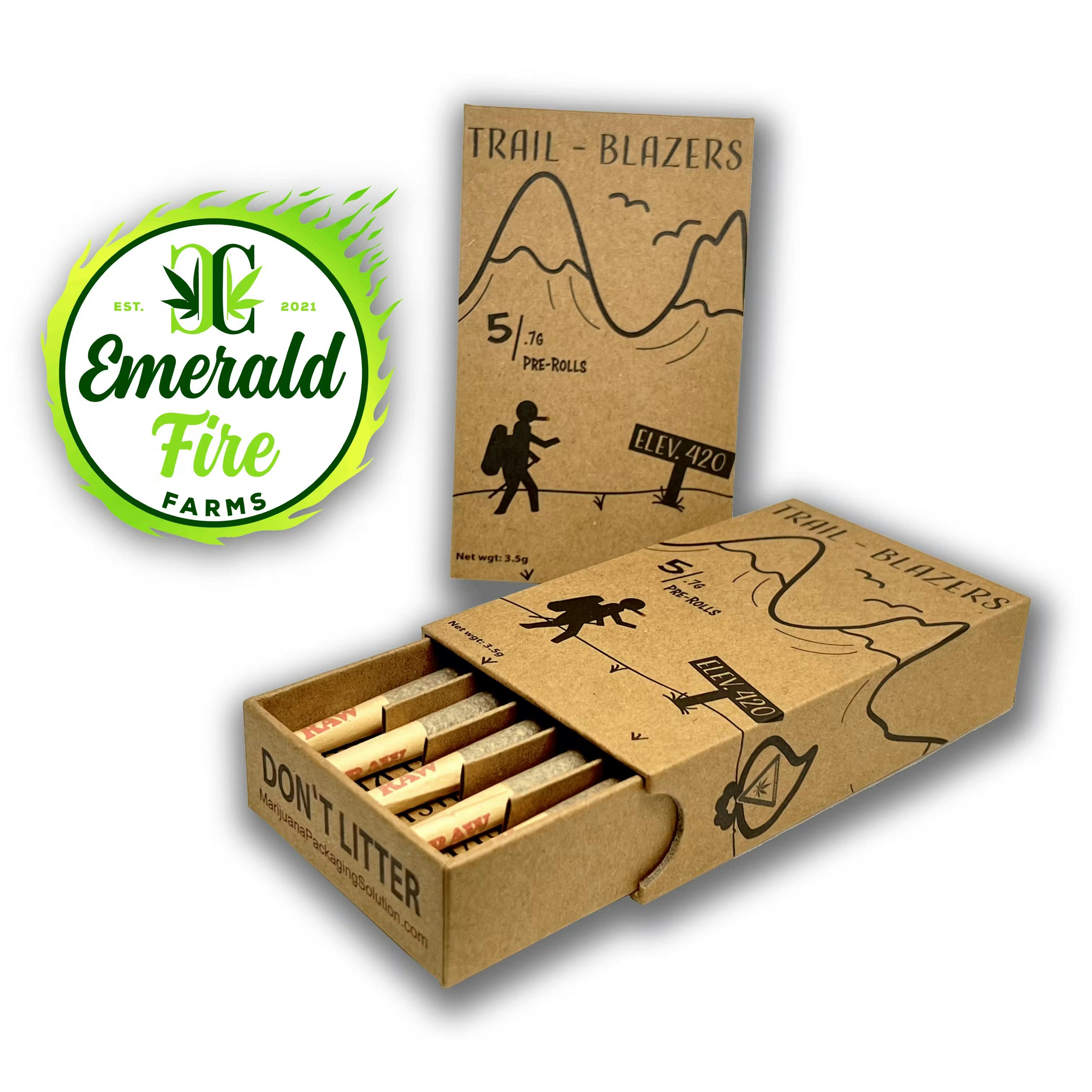 EMERALD FIRE FARMS EMERALD FIRE FARMS | PERMANENT MARKER TRAILBLAZER | PRE ROLLS 5PK INDICA — PRE_ROLLS
