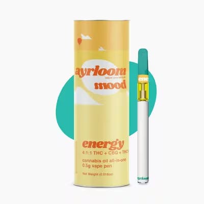 Energy | Mood THC:THCV:CBG | Disposable | 1G by ayrloom | Buy