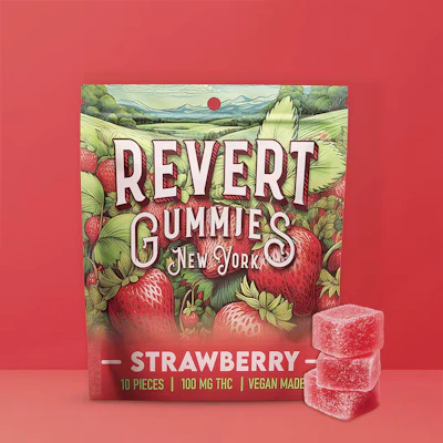 Revert - 100mg Gummies - Strawberry - EDIBLES by Revert Cannabis at King of Budz
