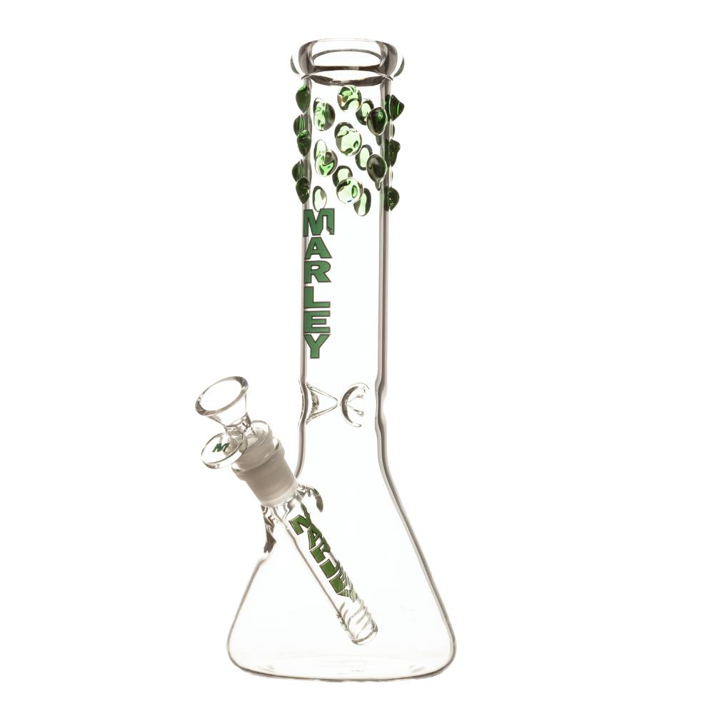 Marley - Bubble Beads Beaker Bong - 12" - Green