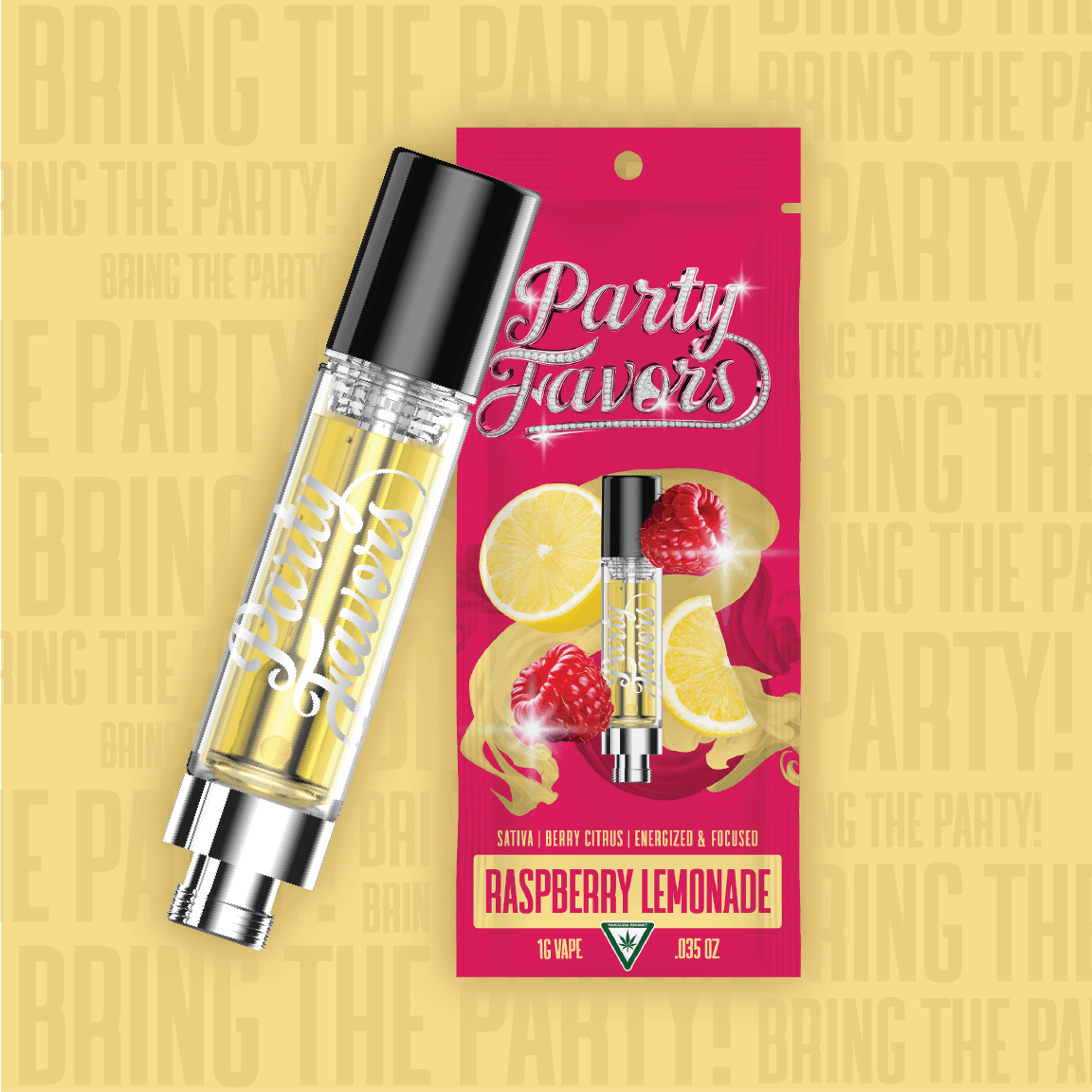 Party Favors | Raspberry Lemonade Distillate Cartridge | 1g