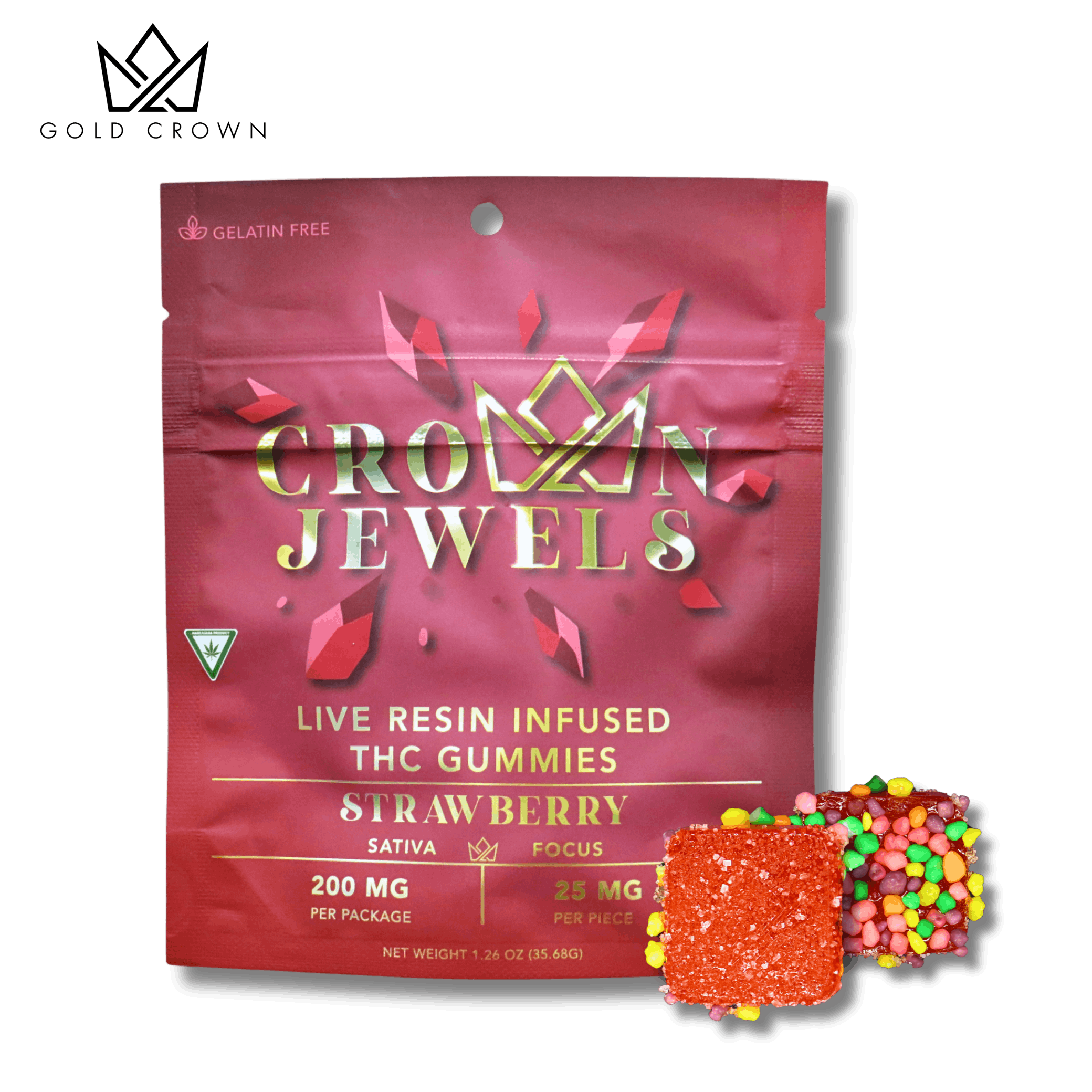 Crown Jewels 200mg - Strawberry | 25mg each