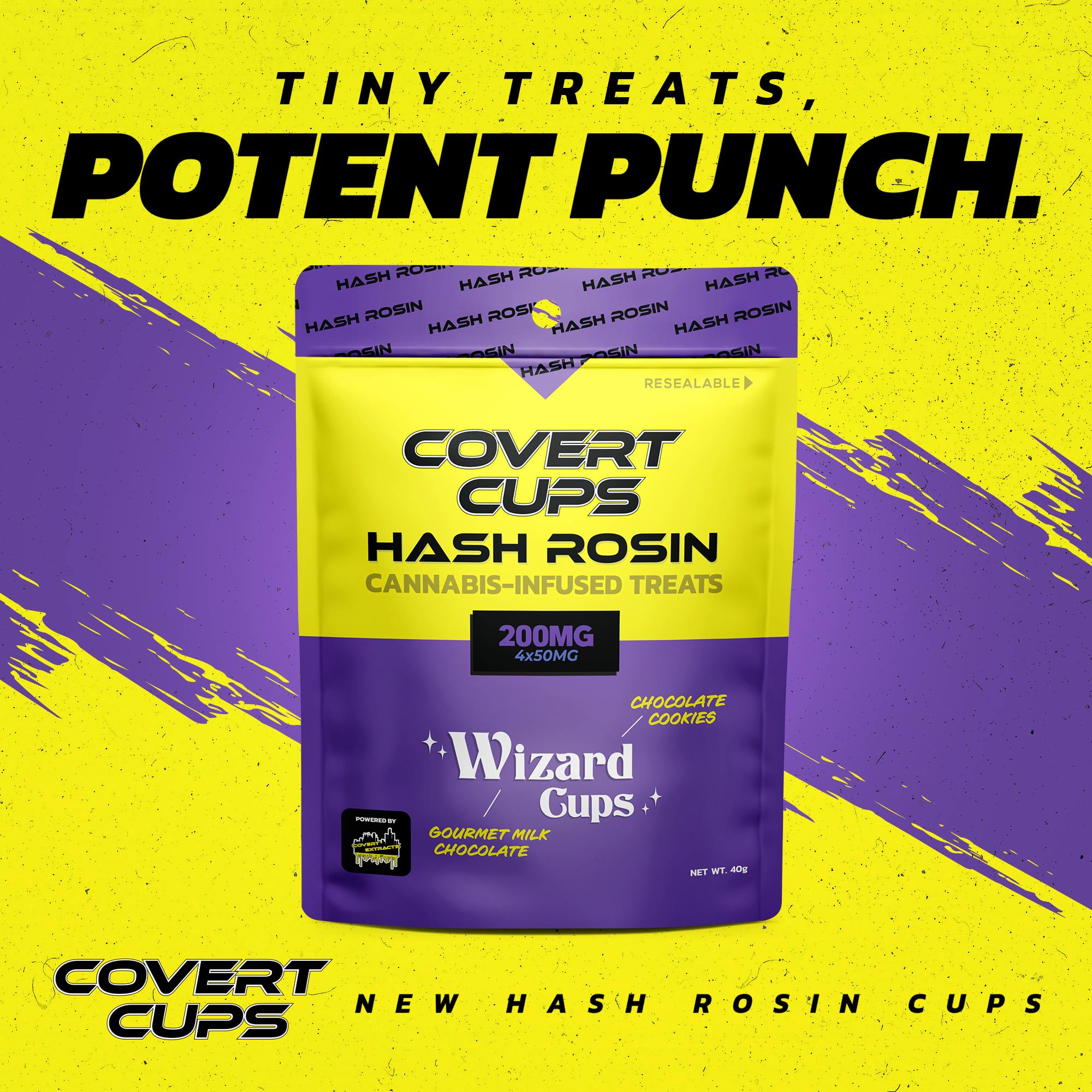 Covert Cups Wizard  - Oreo - 200mg Hash Rosin