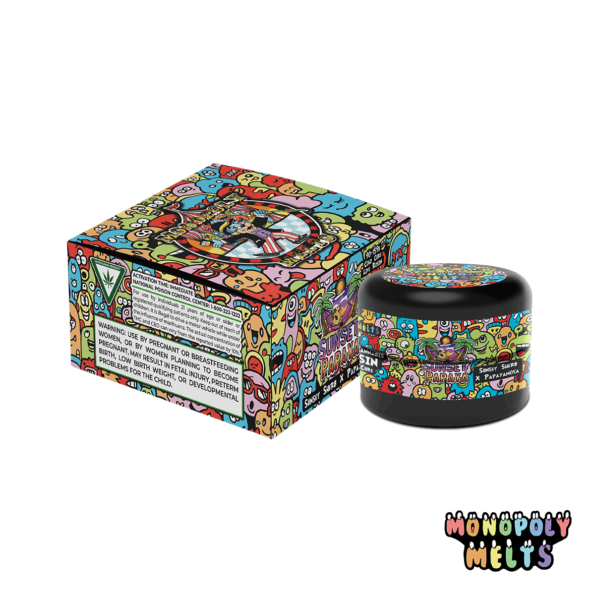 Monopoly Melts - 1g Live Rosin - Sunset Papaya