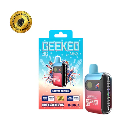 MKX - 3g Geeked Disposable - Firecracker OG (I) - DISPOSABLES by MKX Oil Co. at King of Budz