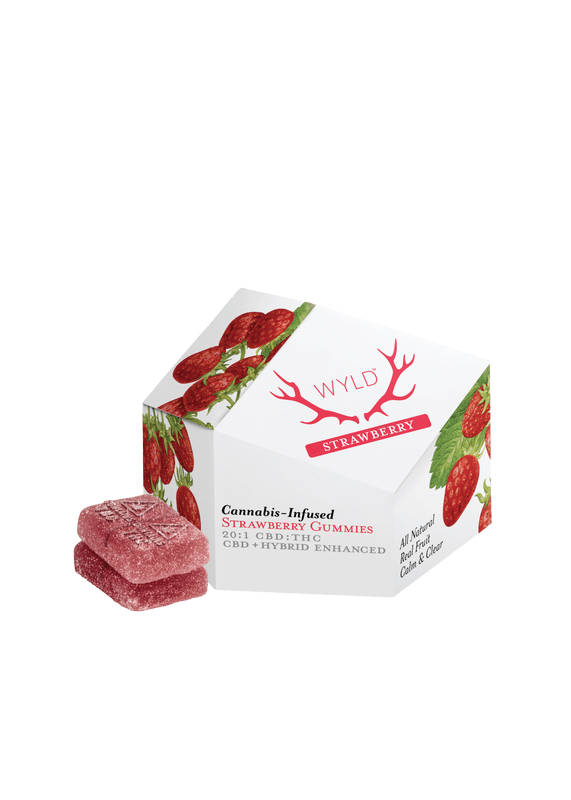image of Strawberry 20:1 CBD + Hybrid Enhanced Gummies