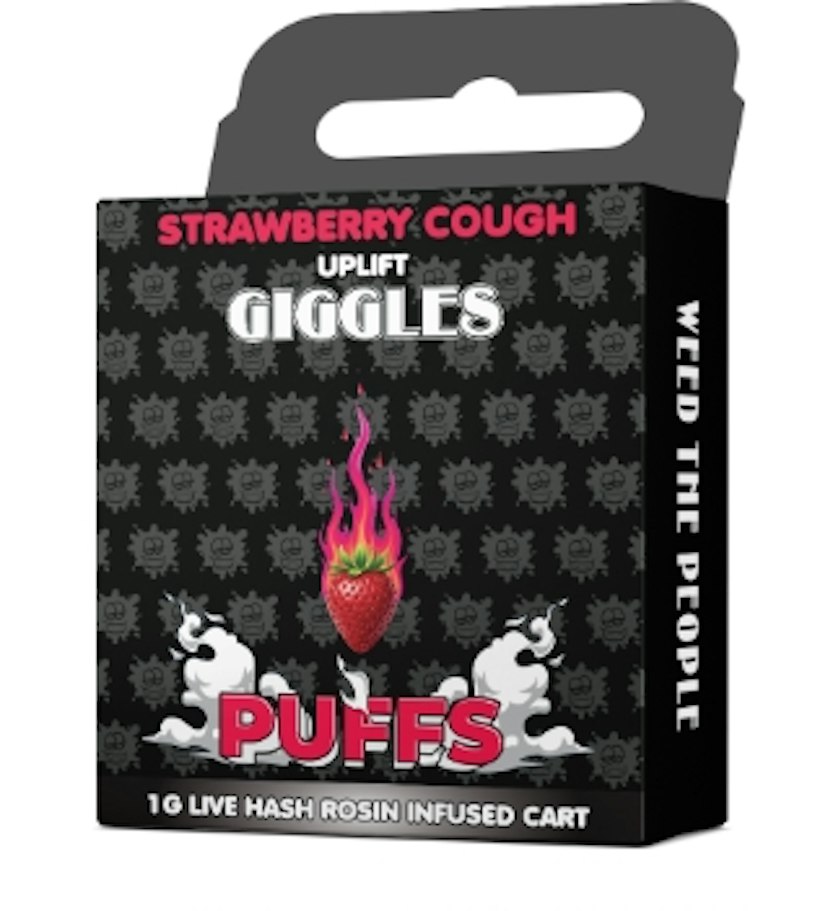 Giggle Sticks Live Rosin Infused 510 Cartridge | Strawberry Cough