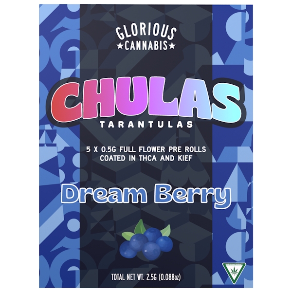 Glorious Cannabis Co. | Dream Berry Chulas Kief Infused Pre-Roll 5pk | 2.5g