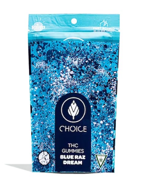 Blue Razz Dream (S) Gummies - 100mg 20pk - Choice