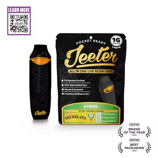Jeeter - 1g Live Resin Disposable - Sherblato