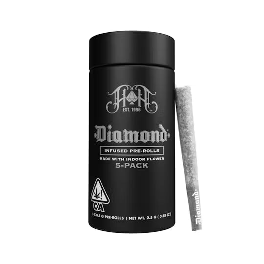 Heavy Hitters | Sour Tangie | Diamond Infused Pre-rolls | 5pk | 2.5g