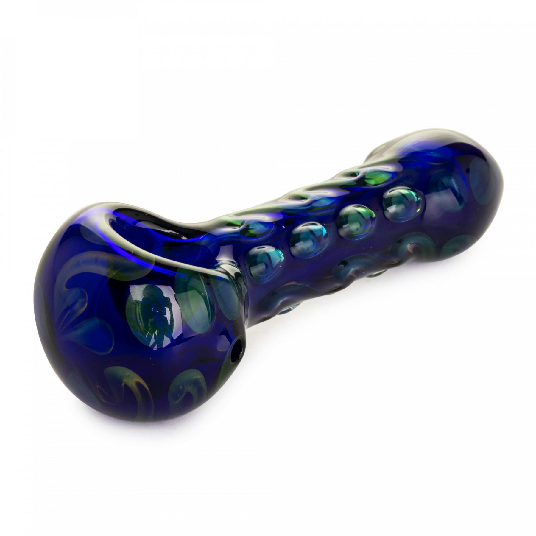 Red Eye Glass E's Special Spoon Pipe 4.5'' Blue