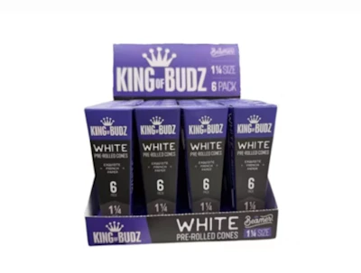 King Of Budz - 6pk Cones - 1 1/4 Size French White - ACCESSORIES by King of Budz at King of Budz