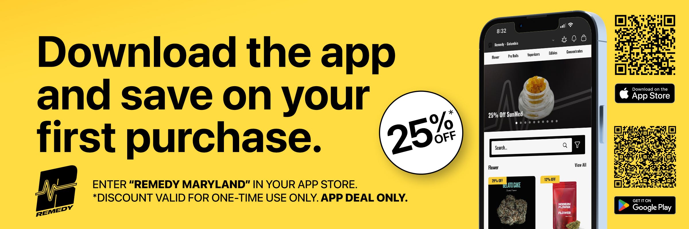 Remedy app available now in the app store plus dave 25% off