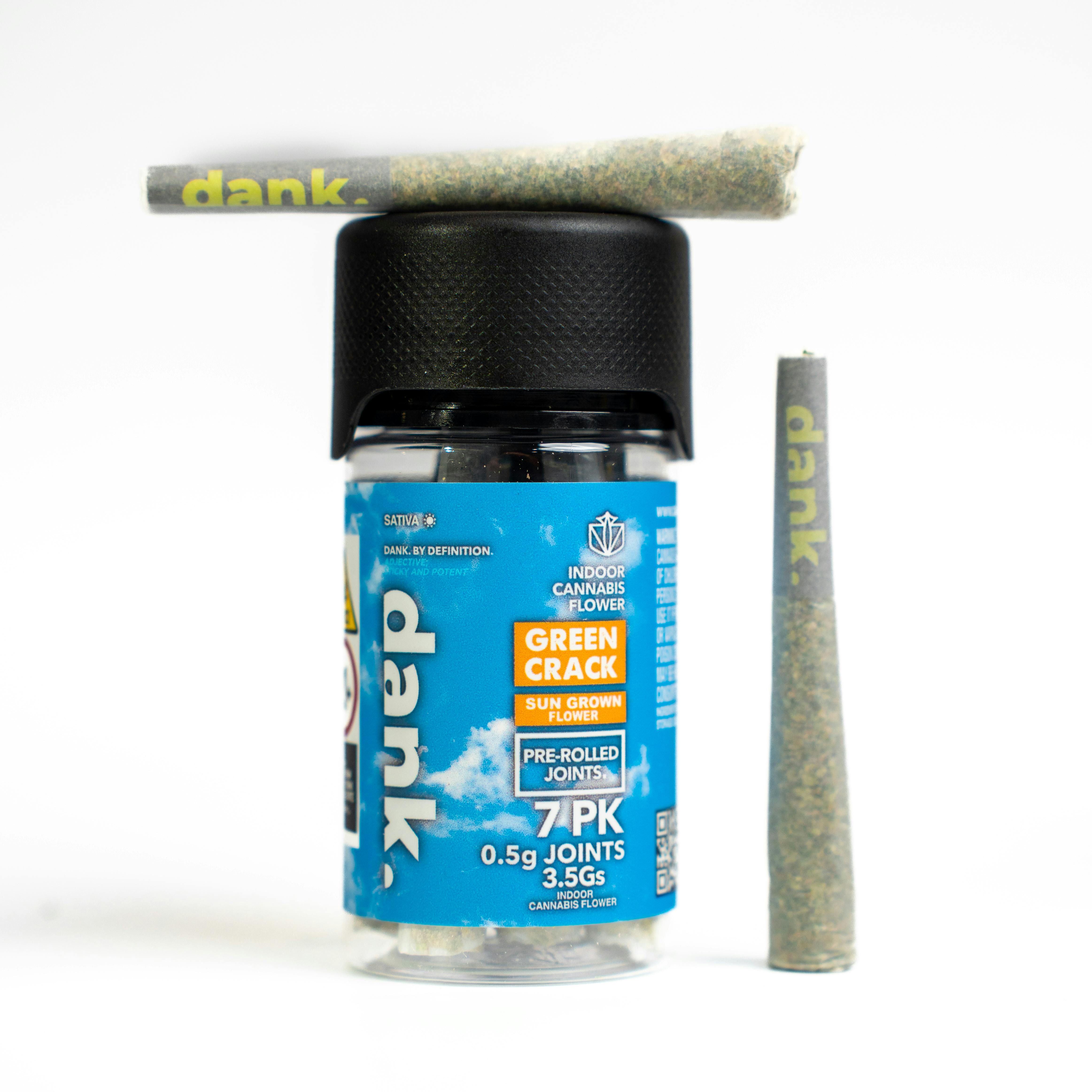 Dank Green Crack 7pk 3.5g Pre-Rolls