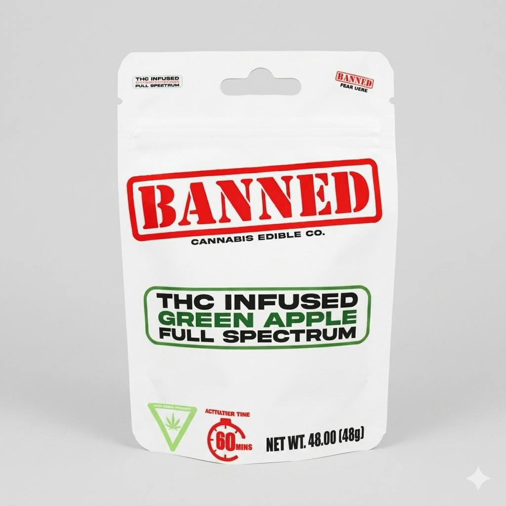 Banned - 200mg Gummies - Green Apple