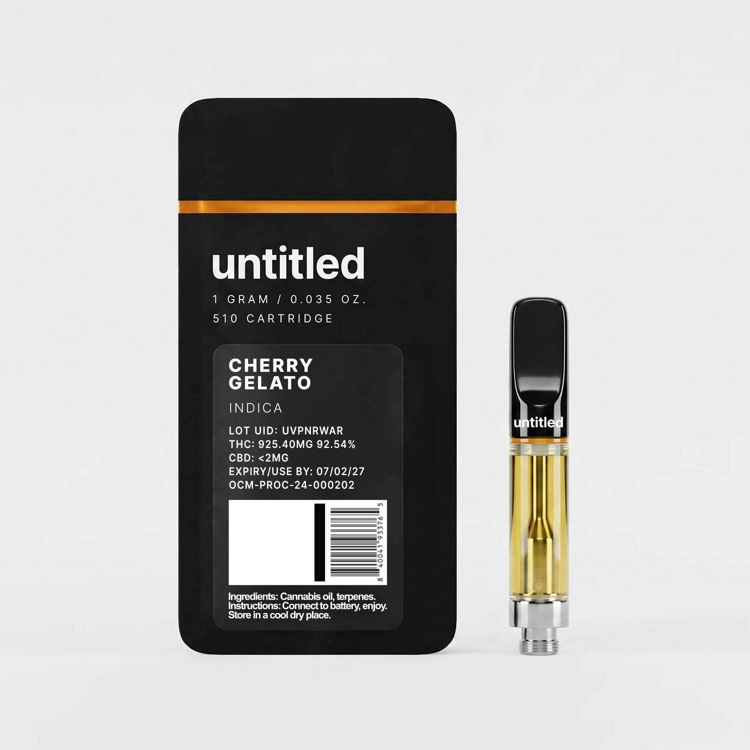 Untitled | Cherry Gelato | Vape Cart