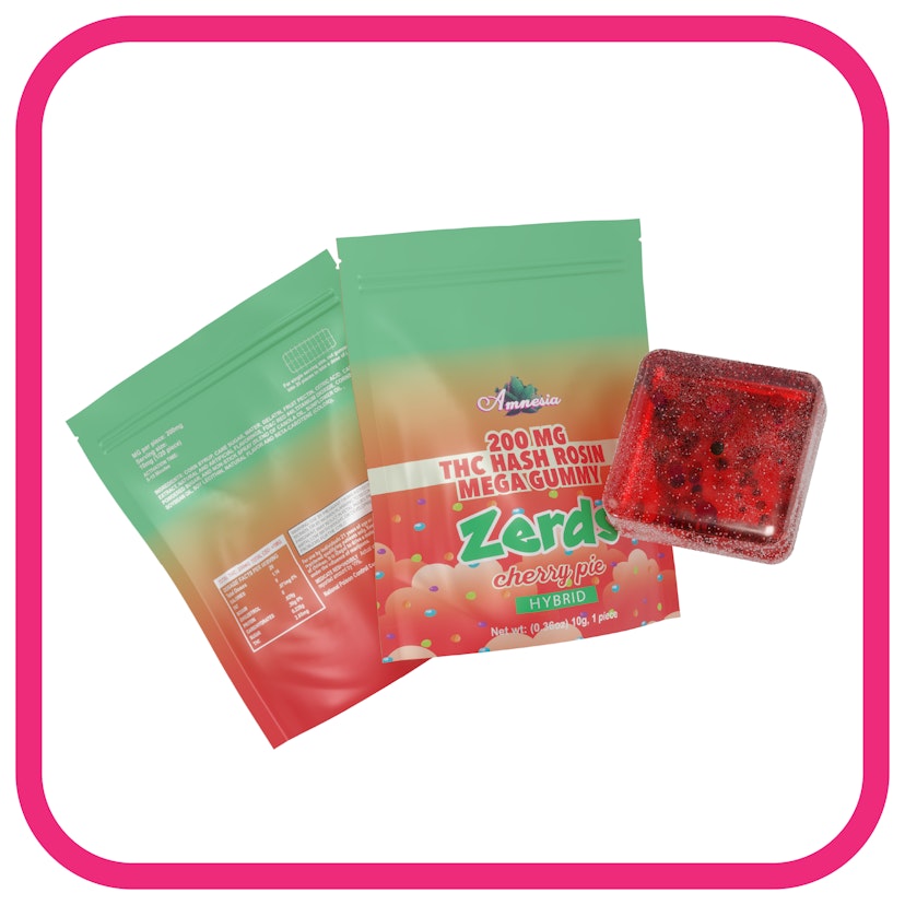 Zerds | 200mg Hash Rosin Single Gummy | Cherry Pie