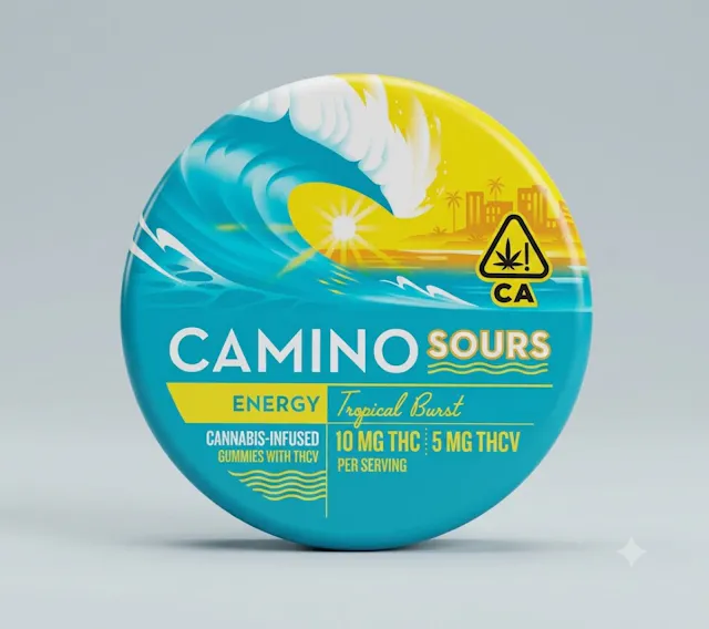 Camino Gummies Sours Energy - Tropical Burst 2 THC : 1 THCv 10pk/100mg (sativa, 2.8g)
