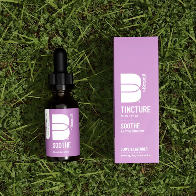 The Botanist Tincture Soothe 1 THC : 1 CBD : 1 CBC 30mL/100mg (indica, herbal, 1g)