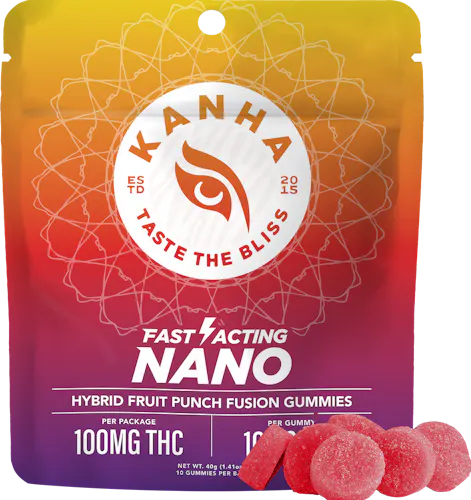 KANHA – Fruit Punch Fusion – Gummies 100mg 10pk-1