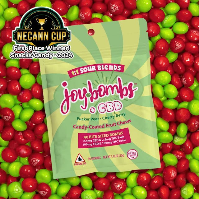 Joy Bombs Sour Fruit (40pk / 100mg THC) - Image 5