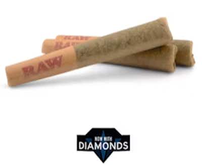 Product: Glorious Cannabis Co. | Blue Widow Diamond Bubble Hash Infused Pre-Roll 3pk | 1.5g