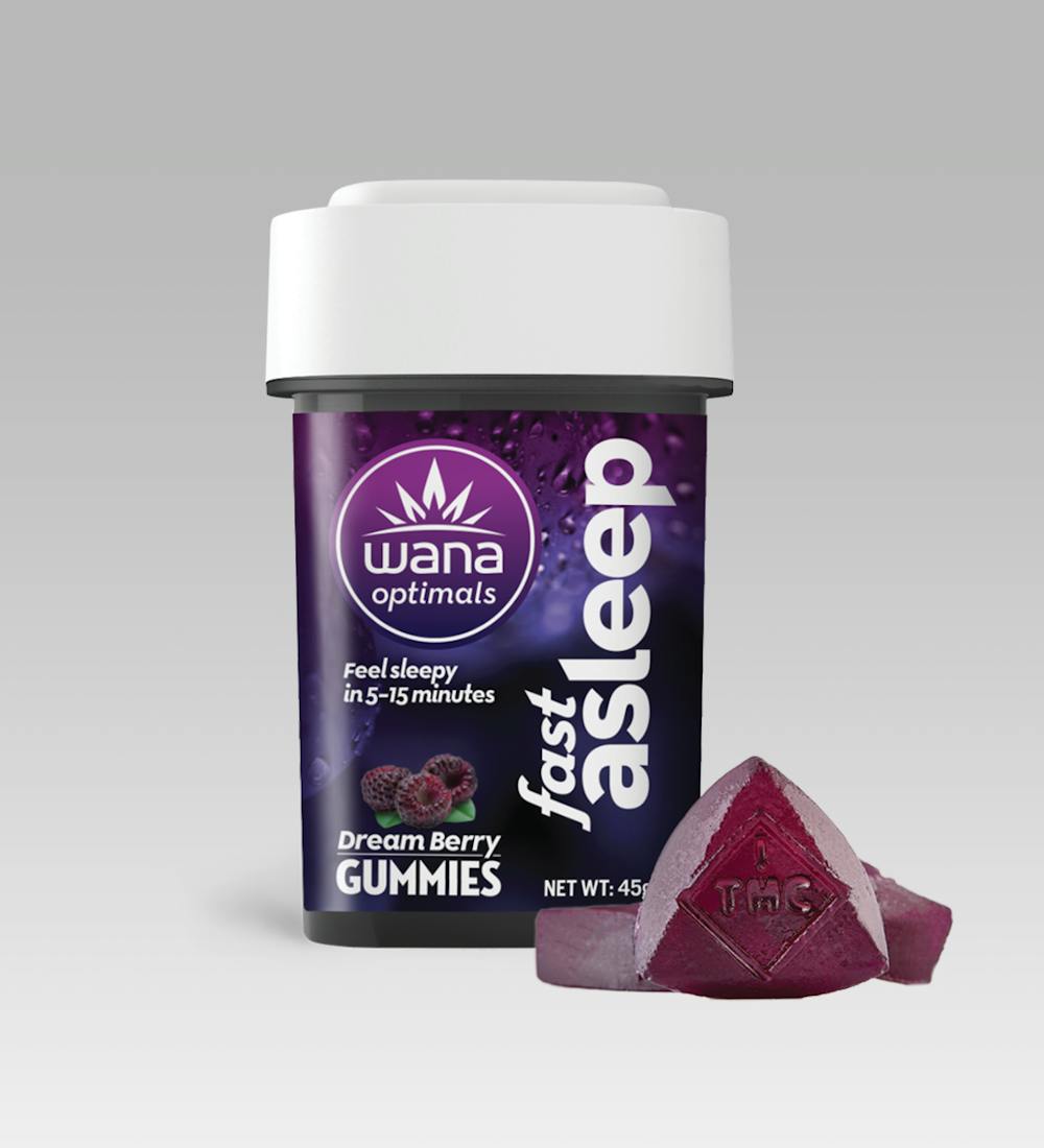 Product Dreamberry Fast Asleep | 5:1:1:1 CBD:THC:CBN:CBG Fast Acting Gummies 20pk