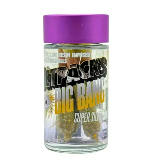 Jetpacks - 5 Pack .5g Live Resin & Diamond Infused Prerolls - Super Silver Haze