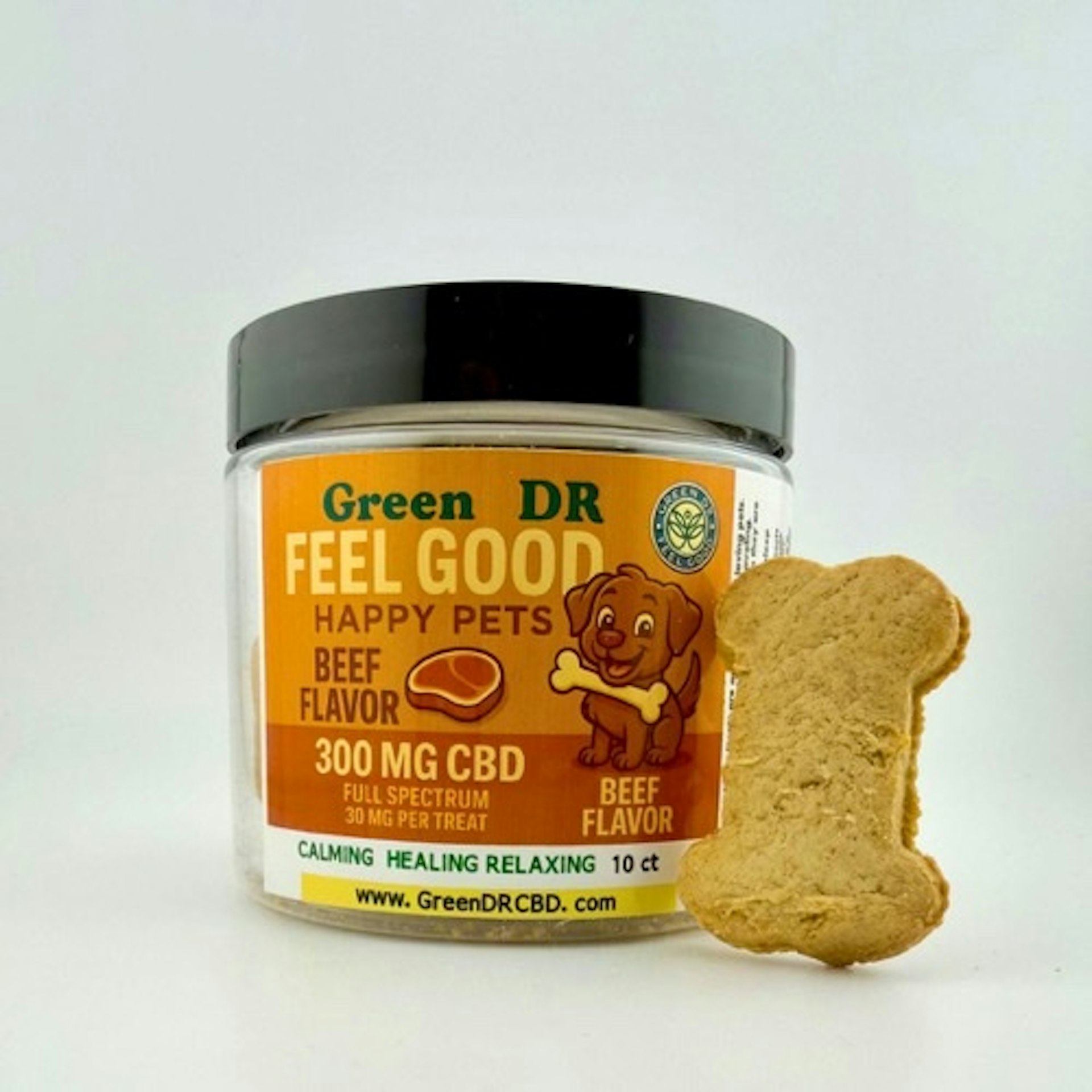 Green DR CBD - Full Spectrum CBD Dog Treats 300mg | Beef