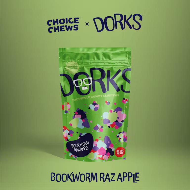 Product: Dorks | Gummy Clusters - 200mg - Book Worm Raz Apple (Hybrid)