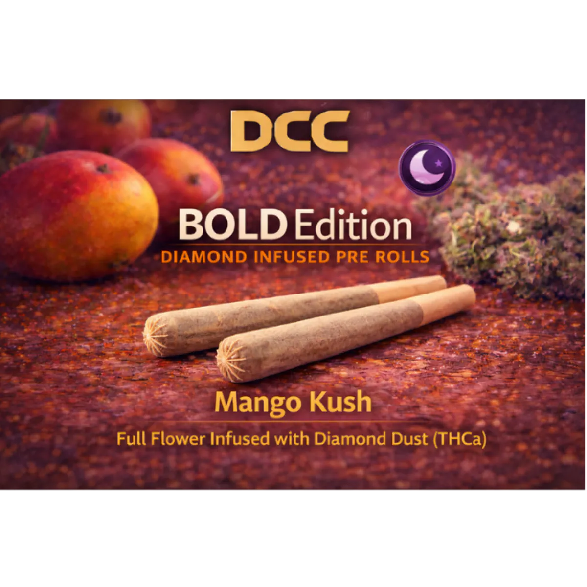 DCC Bold Edition Mango Kush Diamond Infused Pre-Roll .5g (2pk) 1g Pre ...
