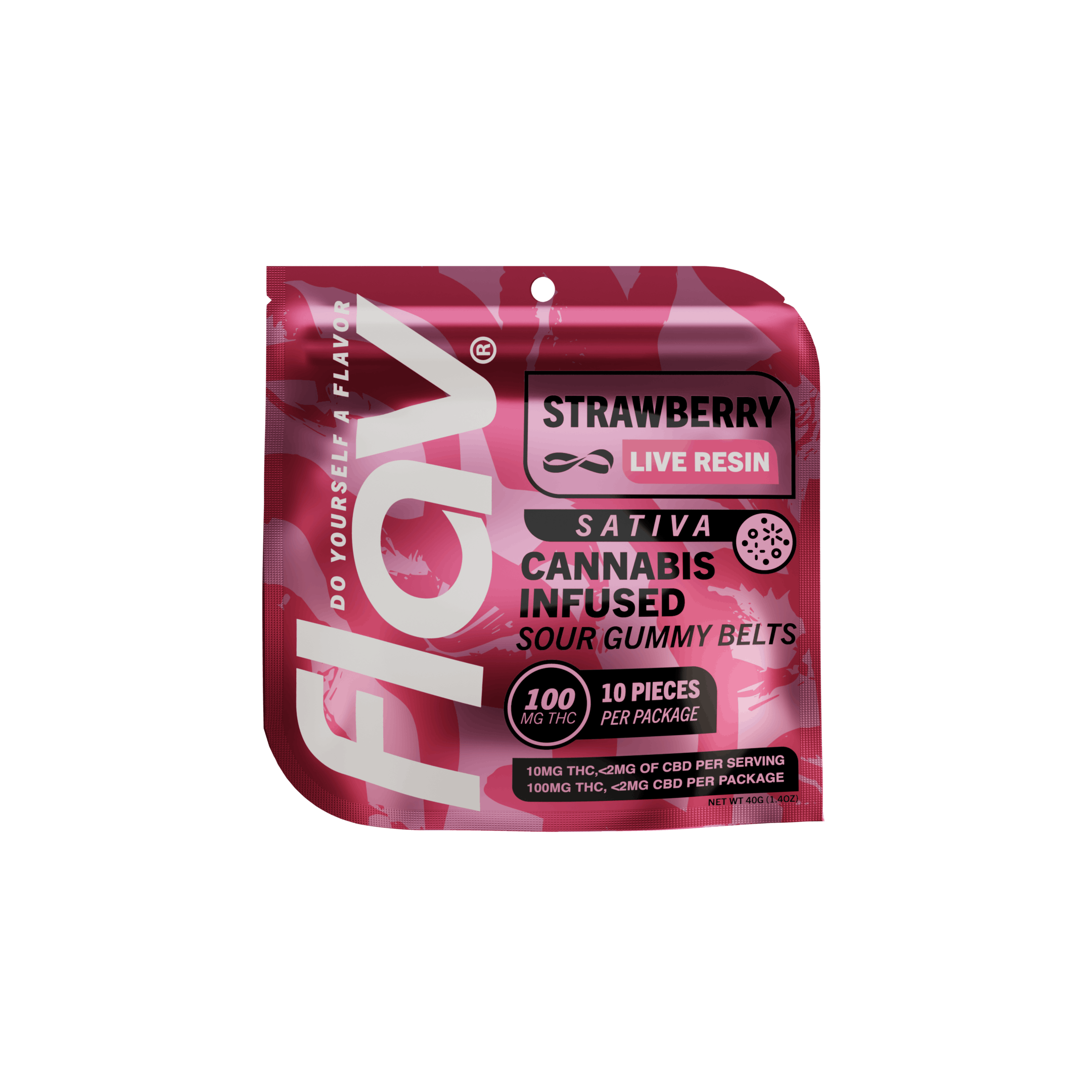 Strawberry Belts - Live Resin  - 100mg - Sativa