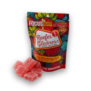 Reefer Gladness Gummies l 10pk 100mg l Sour Strawberry Lemonade 10:2:1 Focus