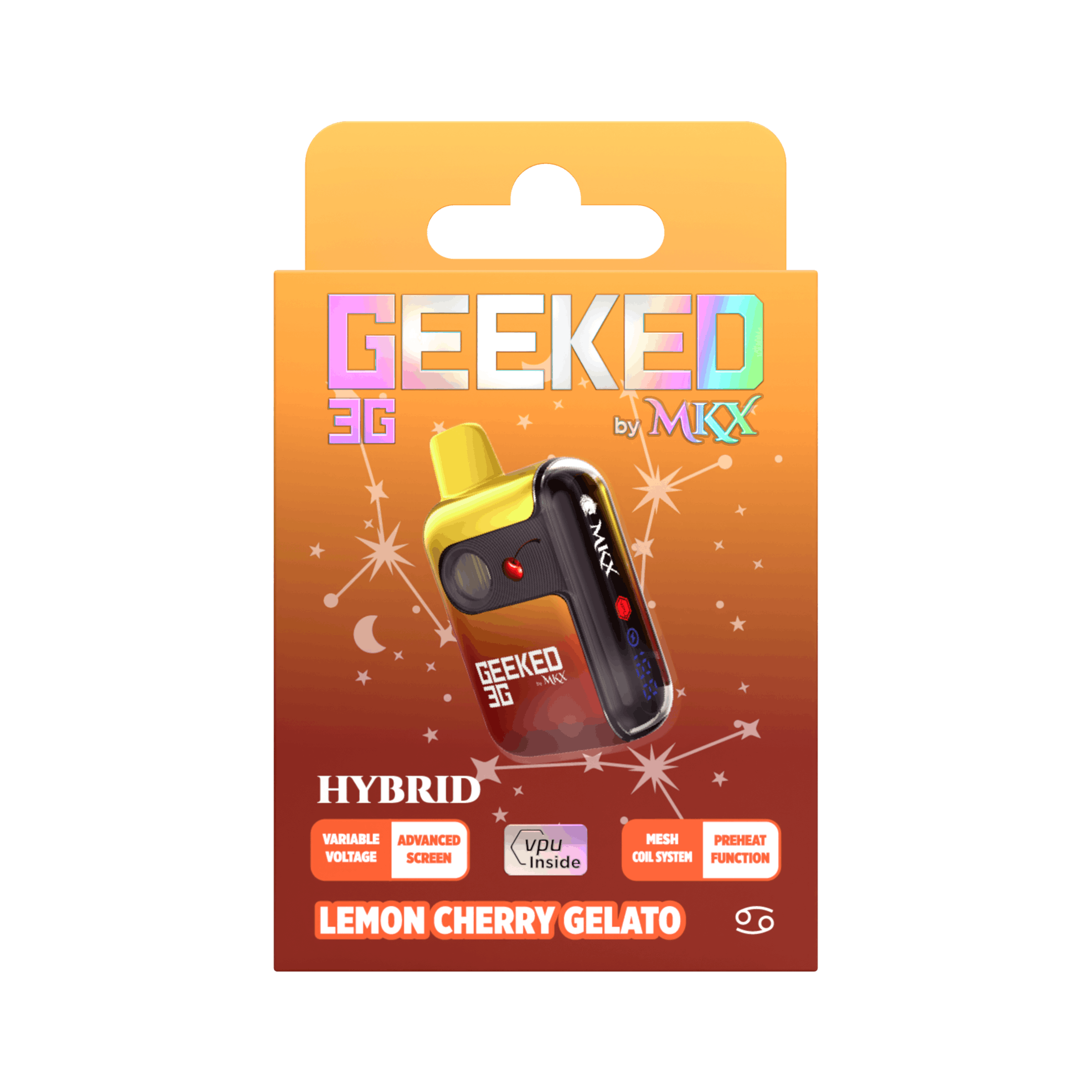 Product: Geeked | Lemon Cherry Gelato Disposable Vape | Hybrid