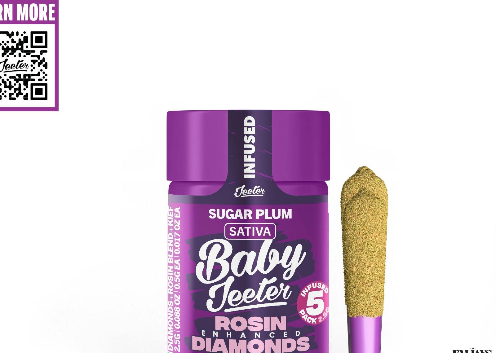Sugar Plum Baby Jeeter Infused Pre-Roll 5-pack | 2.5g