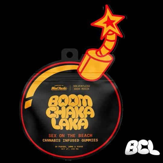 Boom Chaka Laka Sex On the Beach - Hash Rosin Gummies 200MG by Mad Packs – Edibles at Gatsby Cannabis