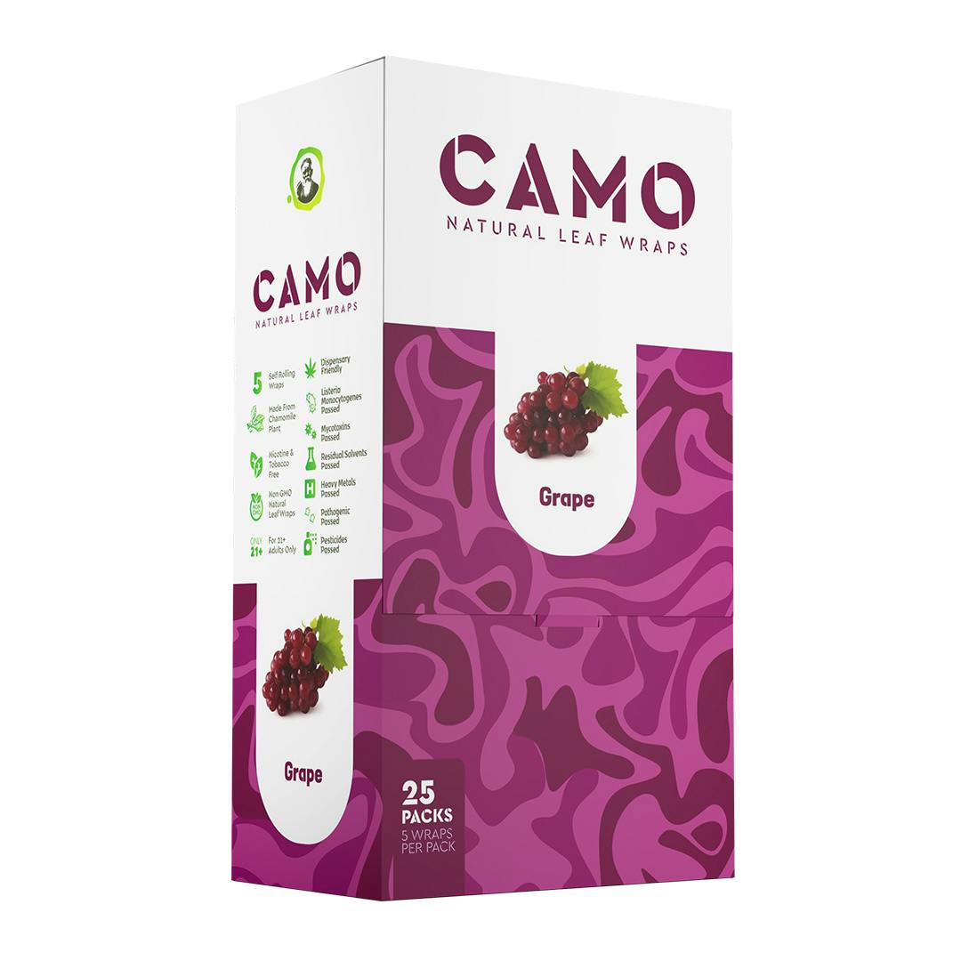 Camo - 5pk Natural Leaf Wraps - **GRAPE**