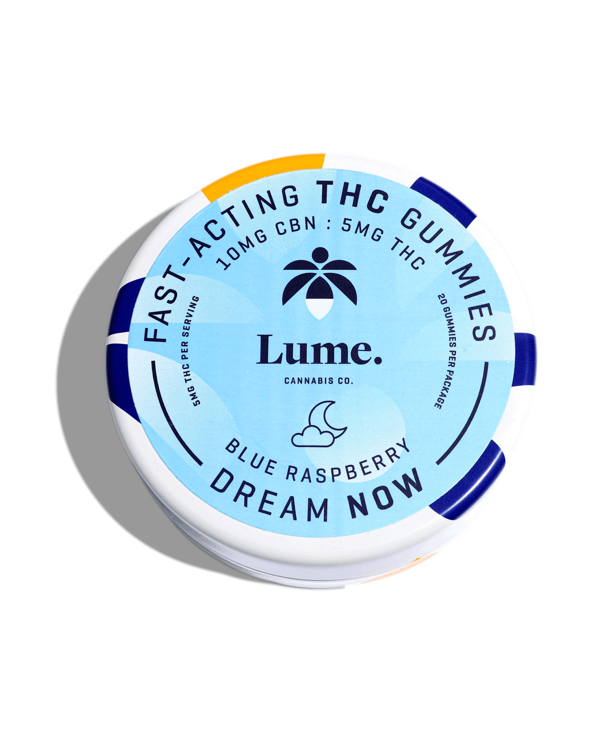 DREAM 'NOW' BLUE RASPBERRY THC:CBN GUMMIES 20X5MG