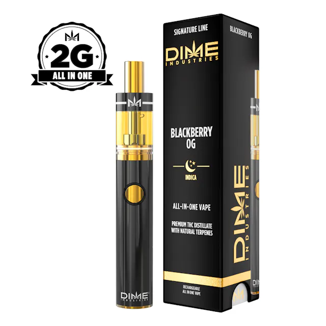 Dime Industries Disposables Signature Blackberry OG 2g (indica)