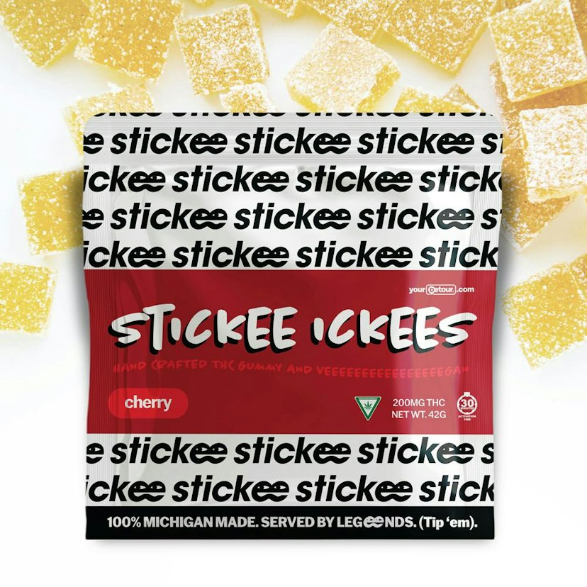Stickee Ickees 200mg Gummies Cherry