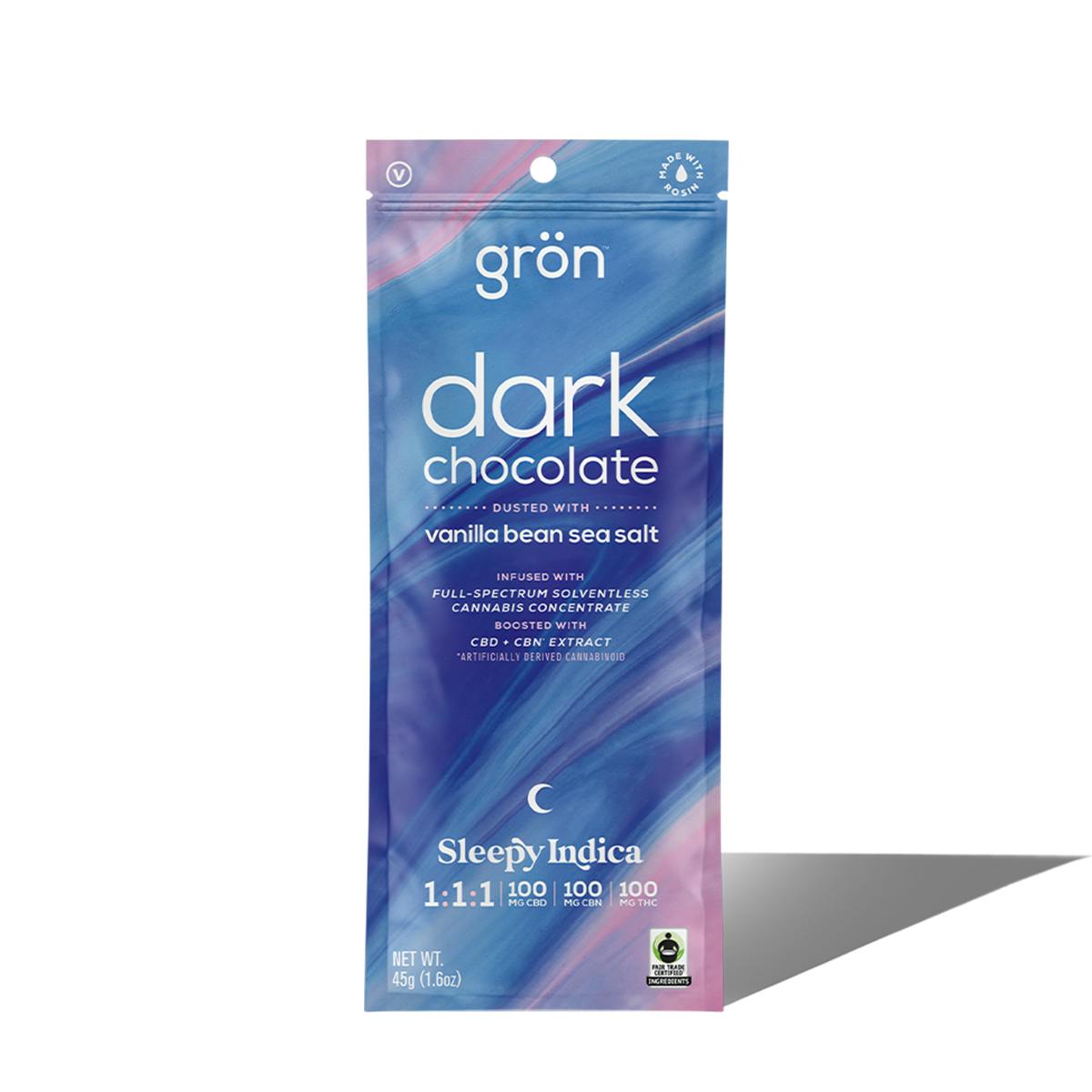 1:1:1 Dark Chocolate w/ Vanilla Bean Sea Salt – CBD/CBN/THC