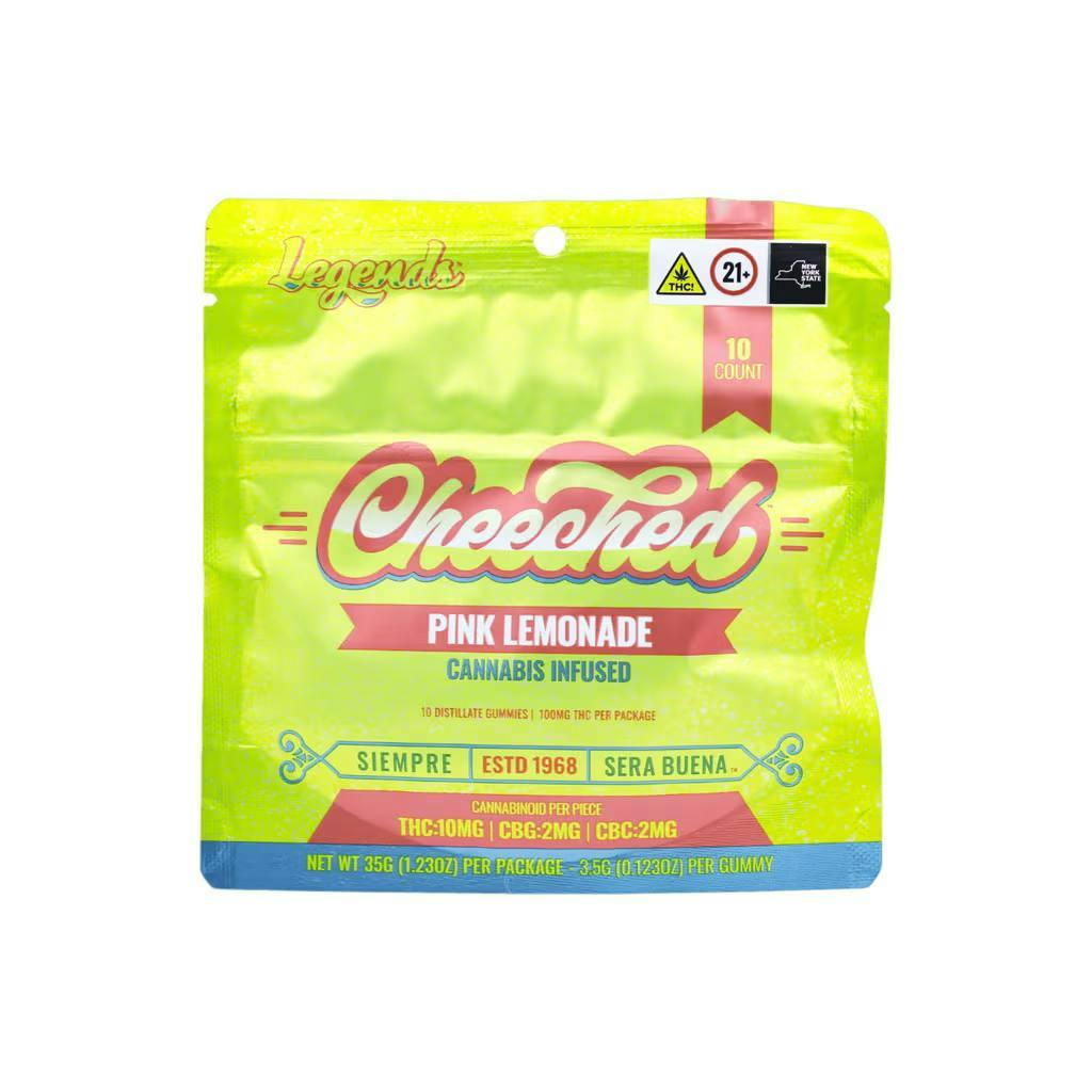Cheech & Chong Legends Pink Lemonade 10pk 10mg Gummies - The