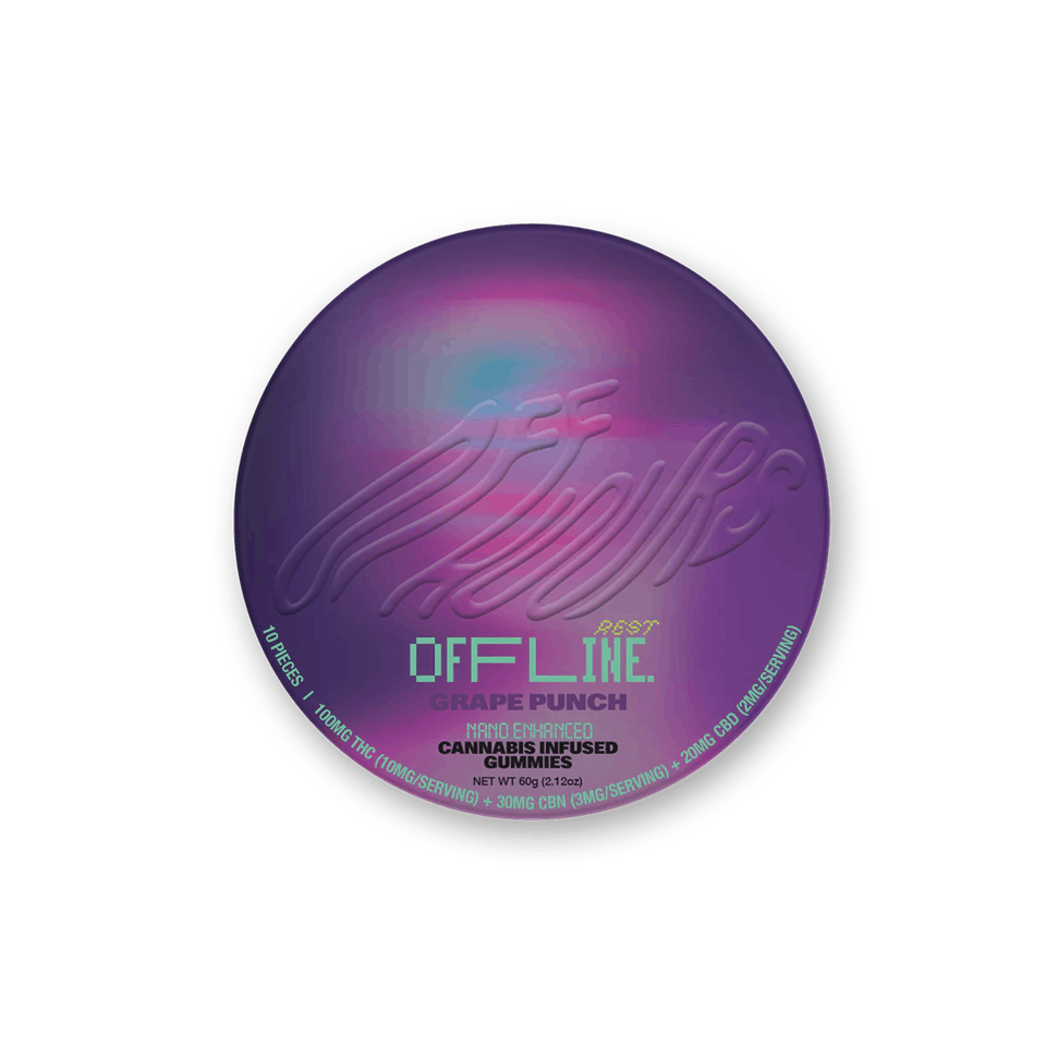 Offline | Grape Punch | 100mg THC | Gummies | 10 Pack | Off Hours-0