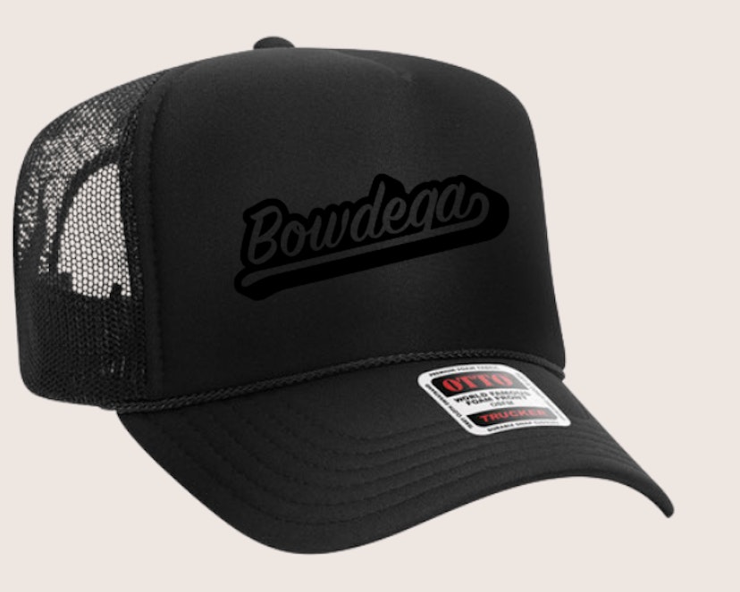 Bowdega Baseball Hat - Mesh Black with Black Embroidery