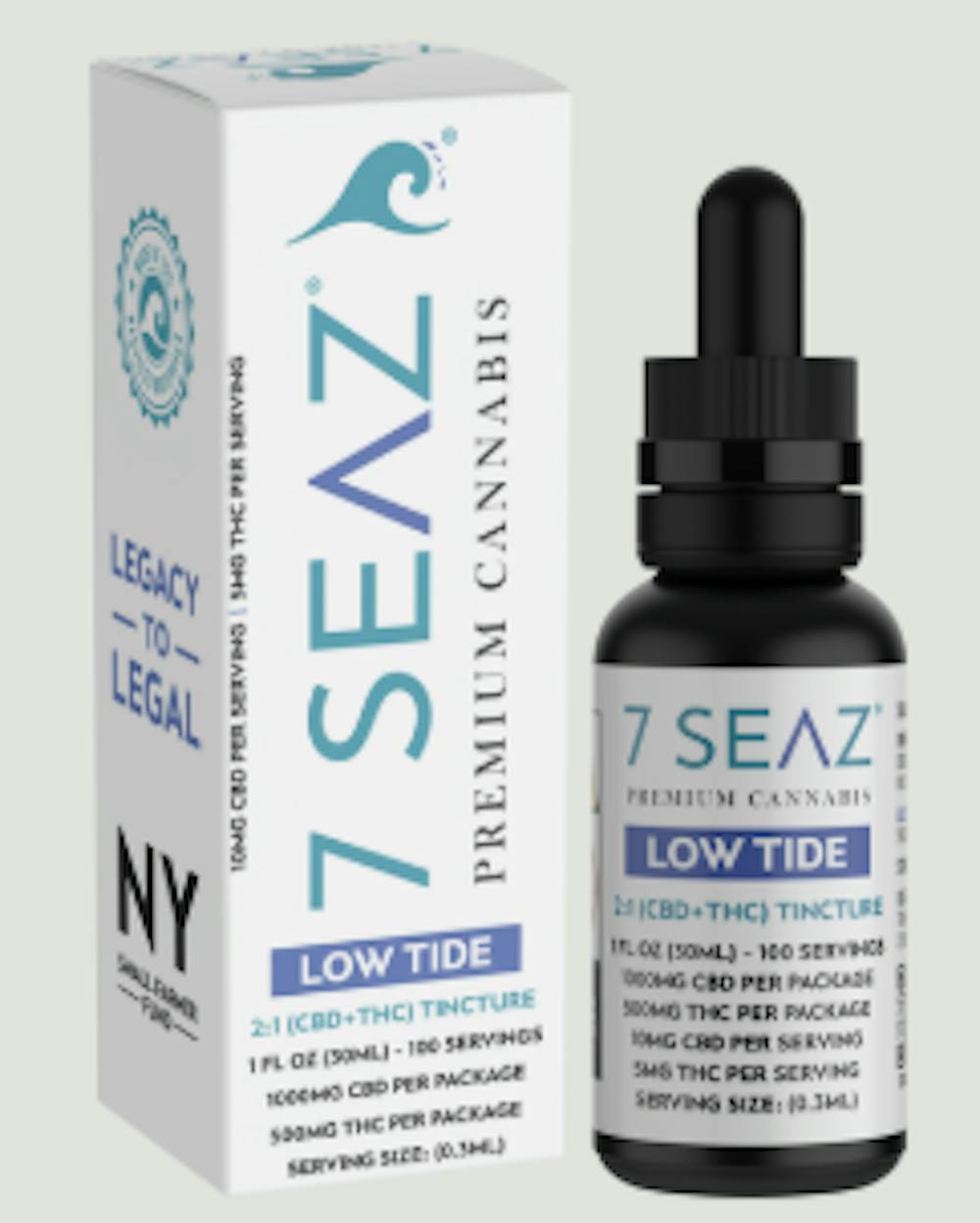 Product Tincture | Low Tide Tincture 30mL | 2:1 CBD:THC | 7 Seaz