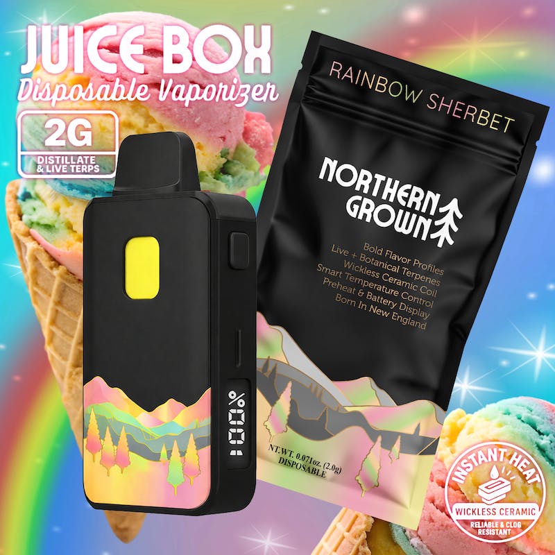 Product Northern Grown - Rainbow Sherbet Juice Box Disposable Vape (2g)