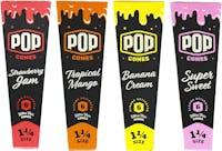 Product POP Cones | Unbleached Assorted Flavors | 6pc | 1 1/4