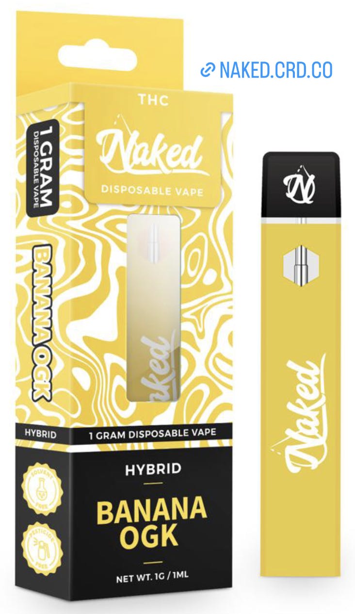 Product: Naked Extracts | Disposable Vape - Banana OGK - 1g